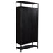 Opbergkast Kast Kala Mangohout Zwart 100x40x210 cm-Opbergkasten-Livingfurn