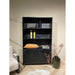Opbergkast Kast Kala Mangohout Zwart 120x40x200 cm-Opbergkasten-Livingfurn