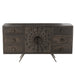 Opbergkast Kast Laag Etnisch Ijzer, MDF, Mango Hout Bruin-Opbergkasten-J-Line
