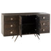 Opbergkast Kast Laag Etnisch ijzer, MDF, Mango Hout Bruin-Opbergkasten-J-Line