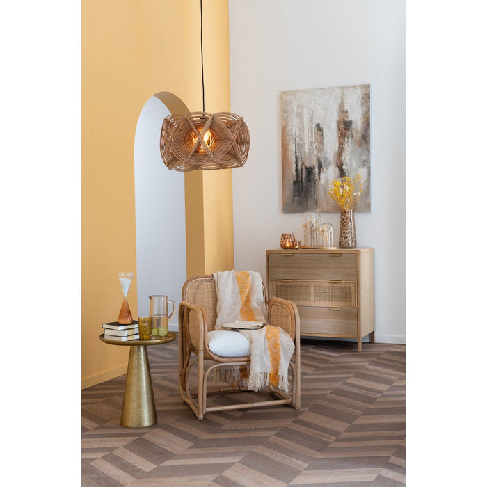 Opbergkast Kast Lades Paulownia MDF, Rotan, Paulownia Hout Beige-Opbergkasten-J-Line