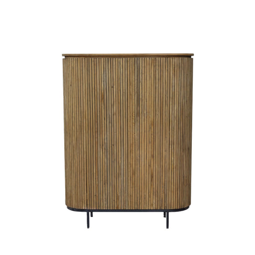 Opbergkast Kast Lausanne Teakhout Naturel hout 43x115x151 cm-Opbergkasten-Livingfurn