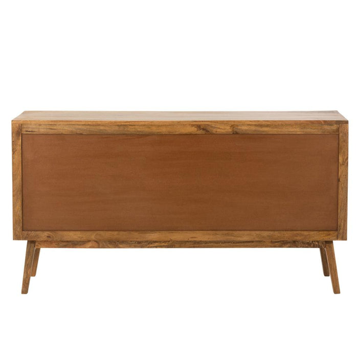 Opbergkast Kast Lora MDF, Mango Hout, ijzer Bruin 145x40x80 cm-Opbergkasten-J-Line