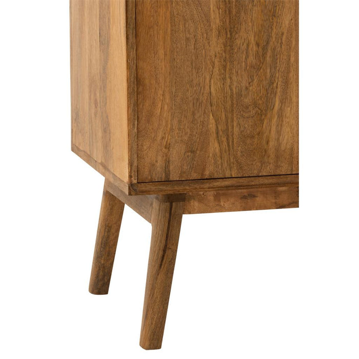 Opbergkast Kast Lora MDF, Mango Hout, ijzer Bruin 145x40x80 cm-Opbergkasten-J-Line