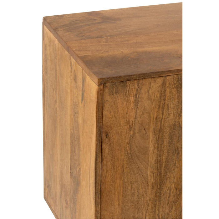 Opbergkast Kast Lora MDF, Mango Hout, ijzer Bruin 145x40x80 cm-Opbergkasten-J-Line