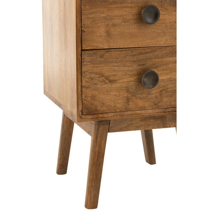 Opbergkast Kast Lora Mango Hout, ijzer, MDF Bruin 40x40x88 cm-Opbergkasten-J-Line