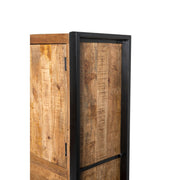 Opbergkast Kast Nairobi Mangohout Naturel hout 100x43x150 cm-Opbergkasten-Livingfurn