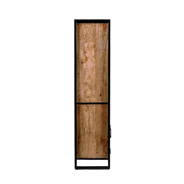 Opbergkast Kast Nairobi Mangohout Naturel hout 110x43x180 cm-Opbergkasten-Livingfurn