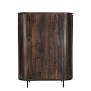 Opbergkast Kast Noor Mangohout Bruin 115x43x151 cm-Opbergkasten-Livingfurn