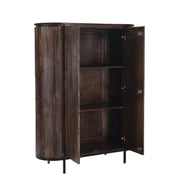 Opbergkast Kast Noor Mangohout Bruin 115x43x151 cm-Opbergkasten-Livingfurn