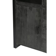 Opbergkast Kast Norris Mangohout Zwart 100x43x150 cm-Opbergkasten-Livingfurn