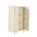 Opbergkast Kast Patou Mangohout Beige 43x115x151 cm-Opbergkasten-Livingfurn