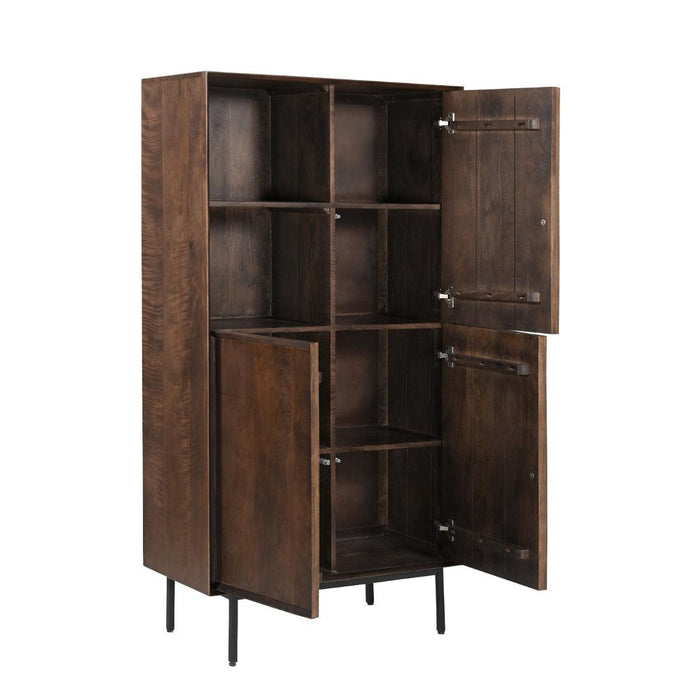 Opbergkast Kast Ravenstein Mangohout Bruin 170x40x90 cm-Opbergkasten-Livingfurn