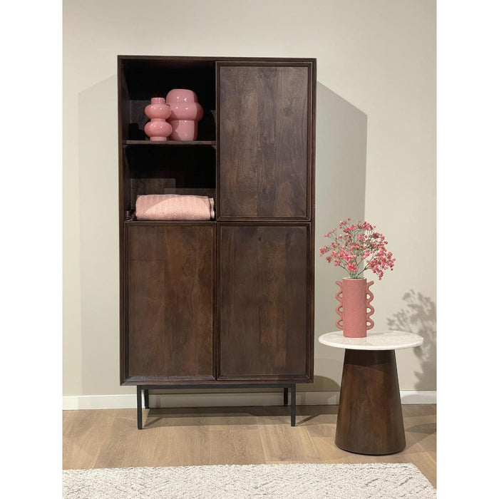 Opbergkast Kast Ravenstein Mangohout Bruin 170x40x90 cm-Opbergkasten-Livingfurn