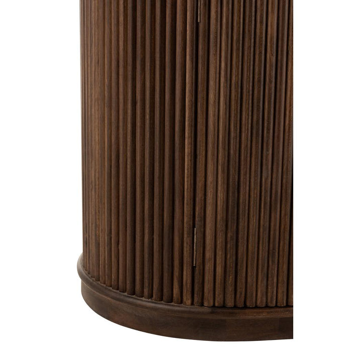 Opbergkast Kast Reyi Donker Mango Hout Bruin 91x57x101 cm-Opbergkasten-J-Line