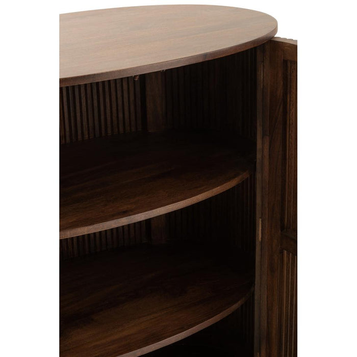 Opbergkast Kast Reyi Donker Mango Hout Bruin 91x57x101 cm-Opbergkasten-J-Line