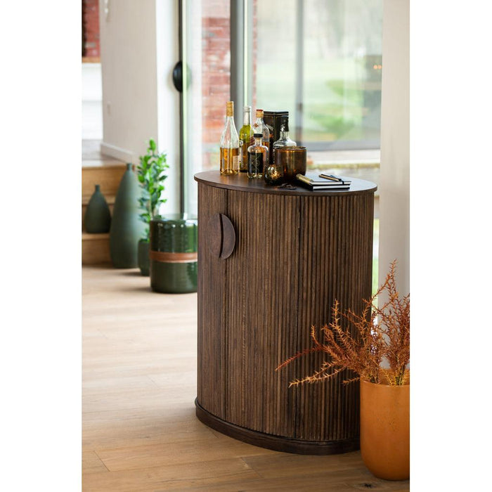 Opbergkast Kast Reyi Donker Mango Hout Bruin 91x57x101 cm-Opbergkasten-J-Line