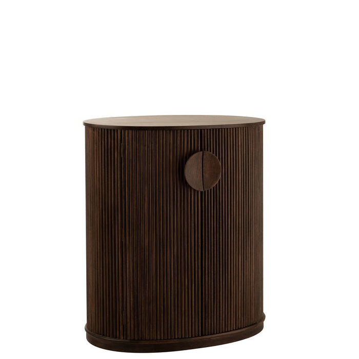 Opbergkast Kast Reyi Donker Mango Hout Bruin 91x57x101 cm-Opbergkasten-J-Line