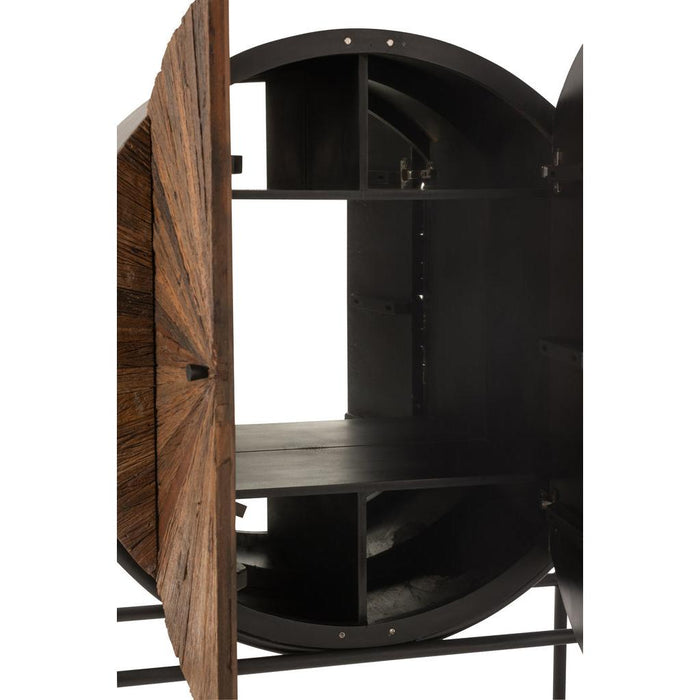 Opbergkast Kast Shanil Gerecycleerd MDF, Recycled Hout, Metaal-Opbergkasten-J-Line