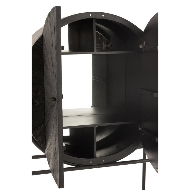 Opbergkast Kast Shanil Gerecycleerd Metaal, MDF, Recycled Hout-Opbergkasten-J-Line