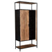Opbergkast Kast Sturdy Mangohout Naturel hout 100x40x210 cm-Opbergkasten-Livingfurn