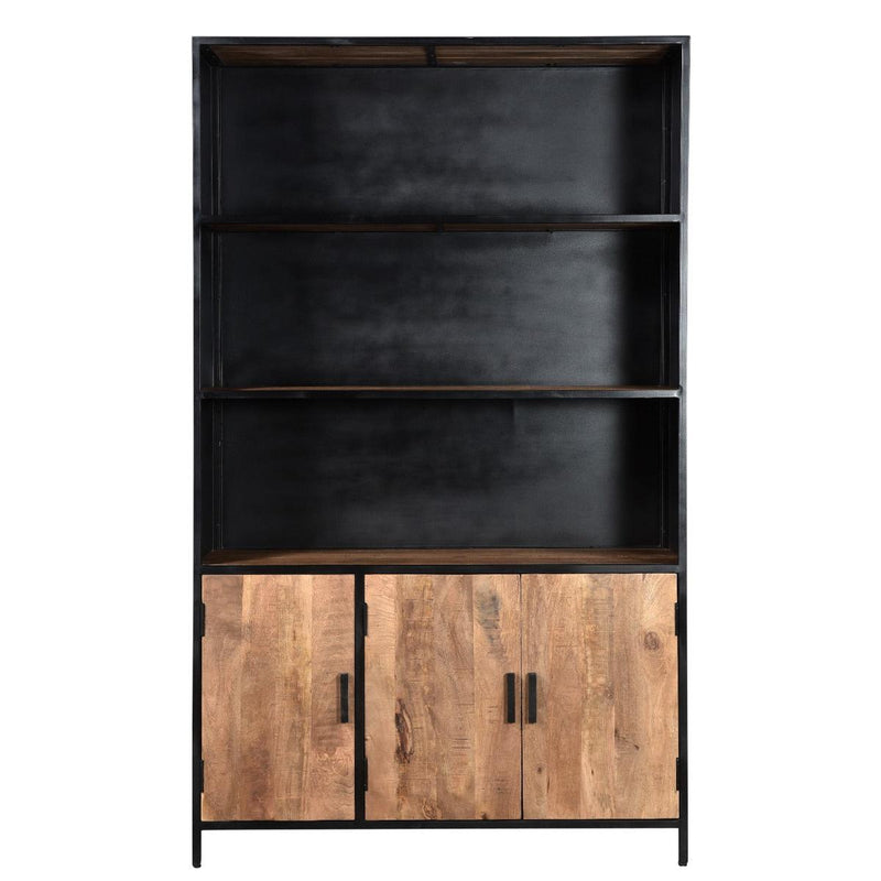 Opbergkast Kast Sturdy Mangohout Naturel hout 120x40x200 cm-Opbergkasten-Livingfurn
