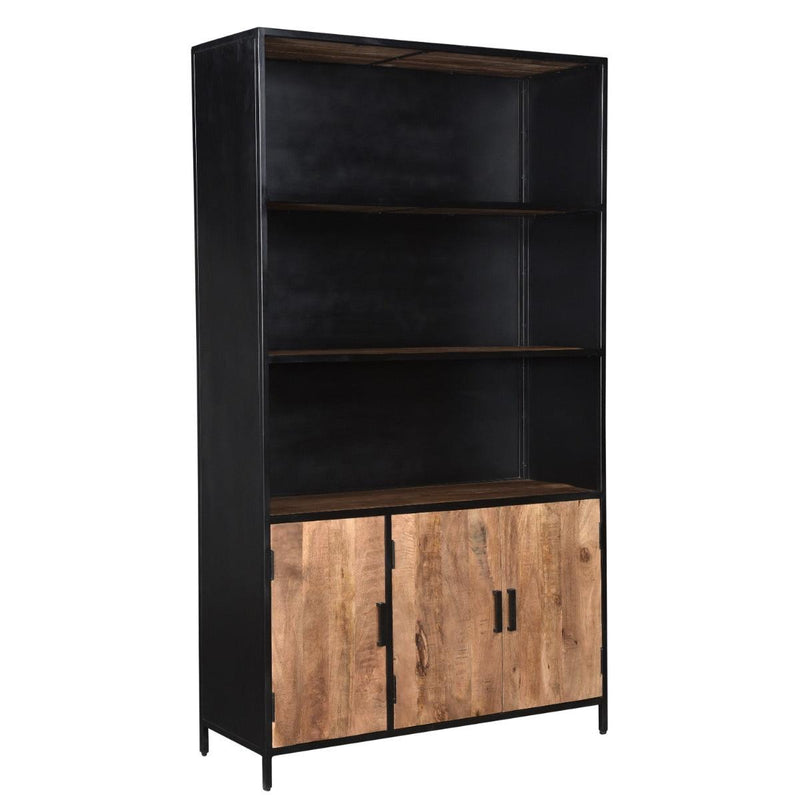 Opbergkast Kast Sturdy Mangohout Naturel hout 120x40x200 cm-Opbergkasten-Livingfurn