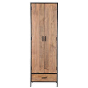 Opbergkast Kast Sturdy Mangohout Naturel hout 65x40x200 cm-Opbergkasten-Livingfurn
