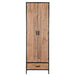 Opbergkast Kast Sturdy Mangohout Naturel hout 65x40x200 cm-Opbergkasten-Livingfurn