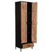 Opbergkast Kast Sturdy Mangohout Naturel hout 65x40x200 cm-Opbergkasten-Livingfurn