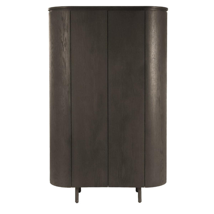 Opbergkast Kast Tobago Eikenhout fineer Bruin 115x43x180 cm-Opbergkasten-Livingfurn