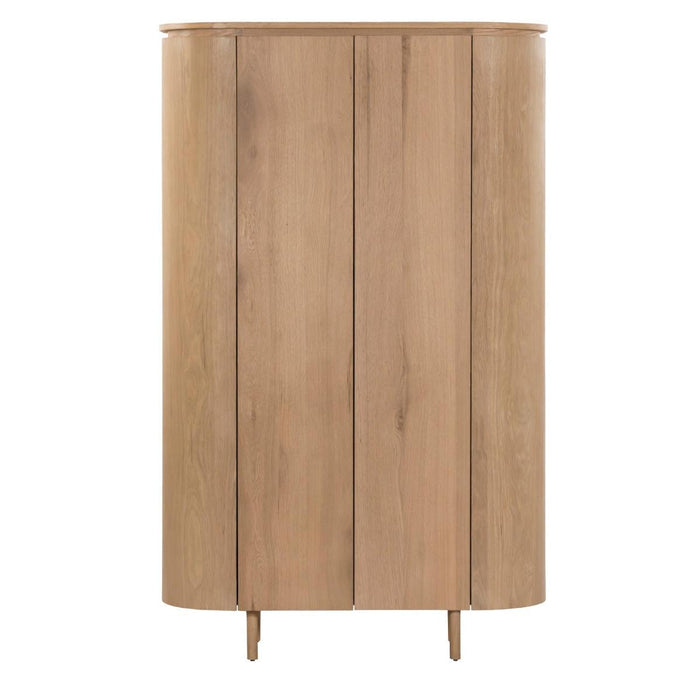 Opbergkast Kast Tobago Eikenhout fineer Naturel hout 115x43x180-Opbergkasten-Livingfurn