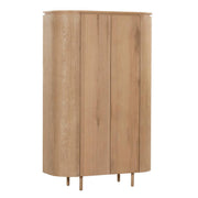 Opbergkast Kast Tobago Eikenhout fineer Naturel hout 115x43x180-Opbergkasten-Livingfurn