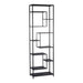 PTMD zwarte ijzeren vakkenkast van 30x60 cm met een modern, open design.