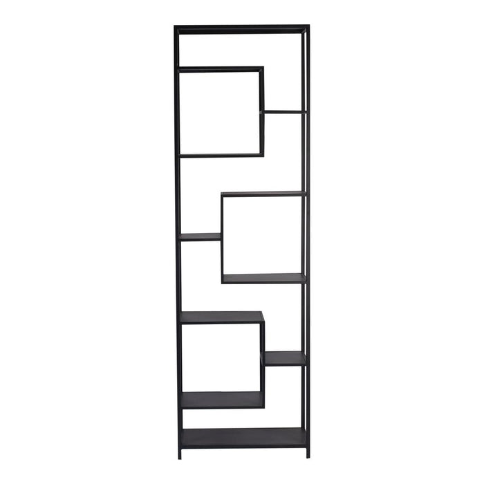 Opbergkast Kast Vakkenkast Zwart 30x60 cm Hoog-Opbergkasten-PTMD