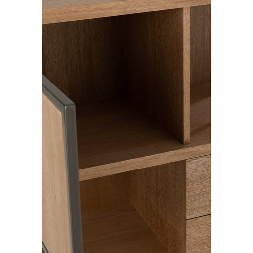 Opbergkast Kast Verschillende Compartimenten Ash Hout, Metaal-Opbergkasten-J-Line