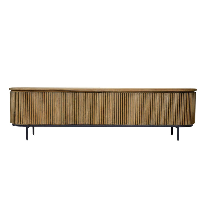 Opbergkast Lausanne Teakhout Naturel hout 43x210x56 cm-TV-meubels-Livingfurn