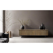 Opbergkast Lausanne Teakhout Naturel hout 43x210x56 cm-TV-meubels-Livingfurn