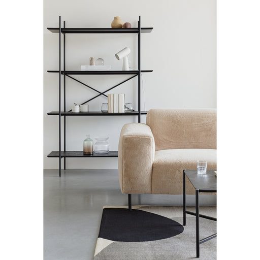 Opbergkast Marcio MDF, Metaal Zwart 40x120 cm-Opbergkasten-Creating Home