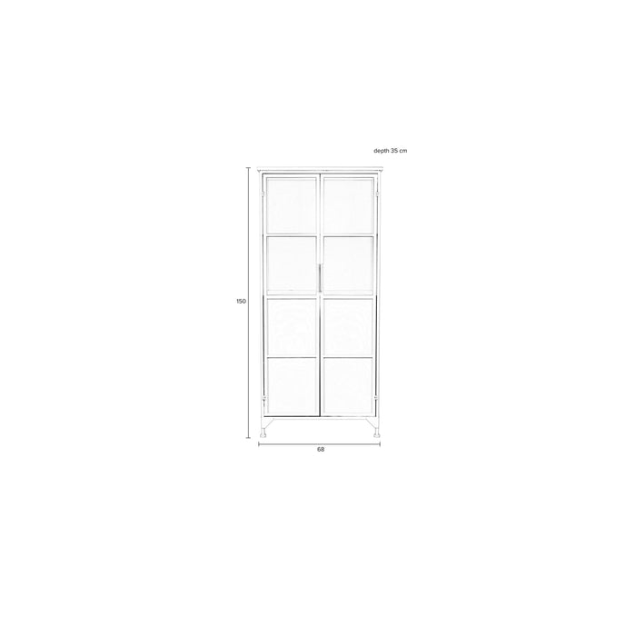 Opbergkast Miya High 2do Metaal Wit 68x35 cm