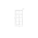 Opbergkast Miya High 2do Metaal Wit 68x35 cm