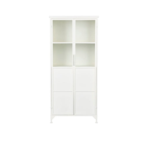Opbergkast Miya High 2do Metaal Wit 68x35 cm-Opbergkasten-Creating Home