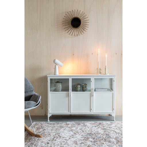 Opbergkast Miya Low 3do Metaal Wit 120x35 cm-Opbergkasten-Creating Home