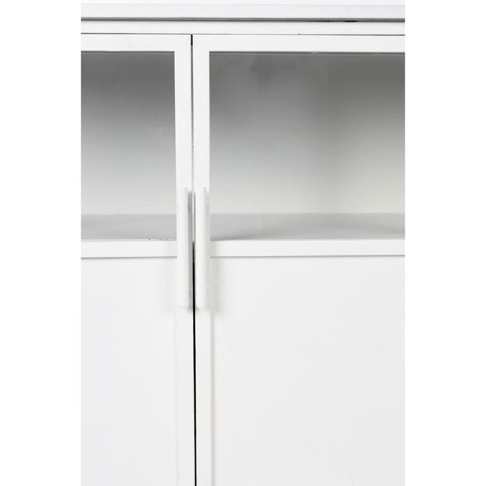 Opbergkast Miya Low 3do Metaal Wit 120x35 cm-Opbergkasten-Creating Home