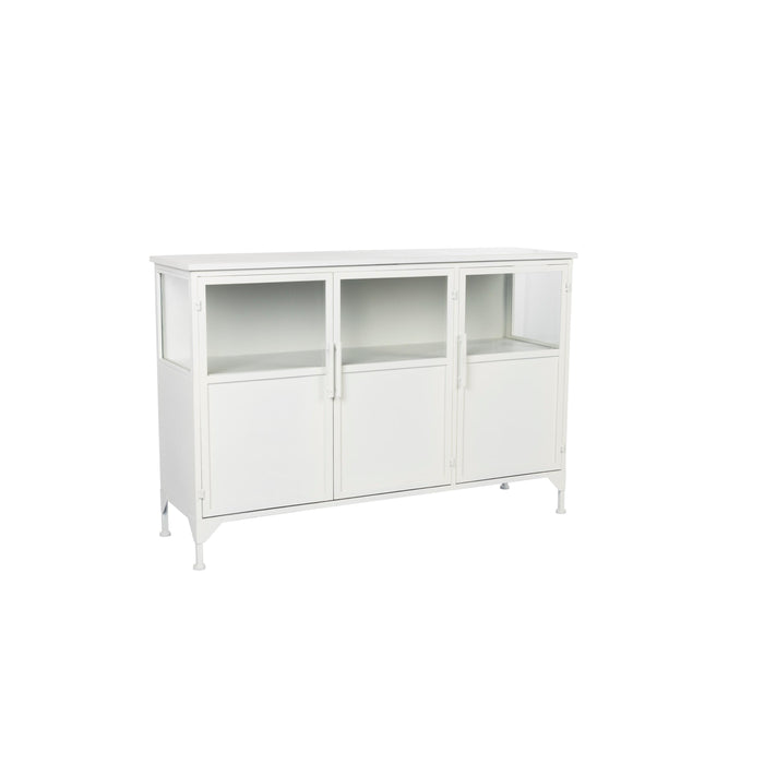 Opbergkast Miya Low 3do Metaal Wit 120x35 cm