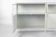 Opbergkast Miya Low 3do Metaal Wit 120x35 cm-Opbergkasten-Creating Home