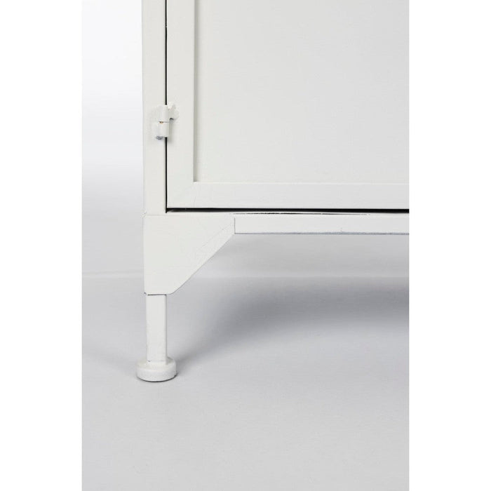 Opbergkast Miya Low 3do Metaal Wit 120x35 cm-Opbergkasten-Creating Home
