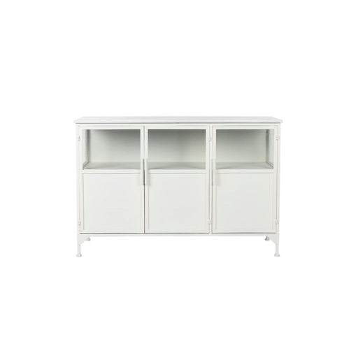 Opbergkast Miya Low 3do Metaal Wit 120x35 cm-Opbergkasten-Creating Home