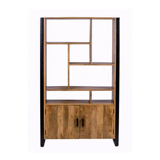 Opbergkast Nairobi Mangohout Naturel hout 110x43x180 cm-Opbergkasten-Livingfurn