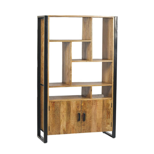 Opbergkast Nairobi Mangohout Naturel hout 110x43x180 cm-Opbergkasten-Livingfurn